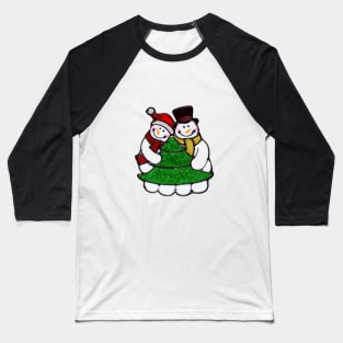 Snowmen with Christmas tree Baseball T-Shirt